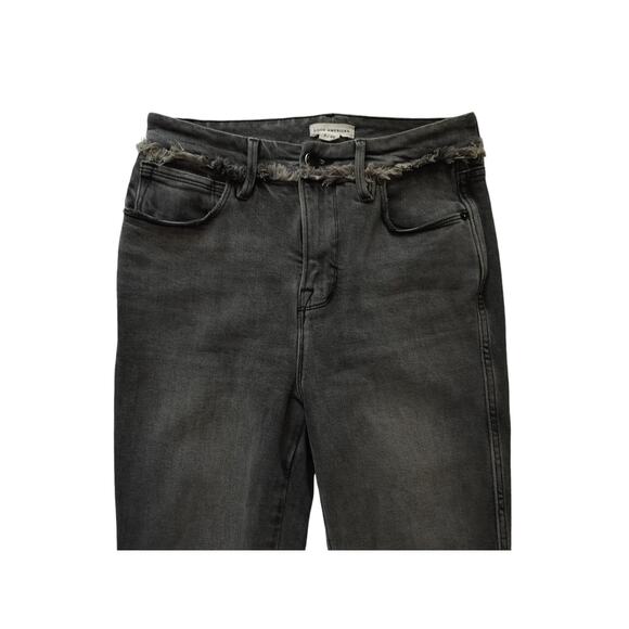 Good american womens good curve skinny crop black fray jeans size 2/26 - Picture 3 of 12